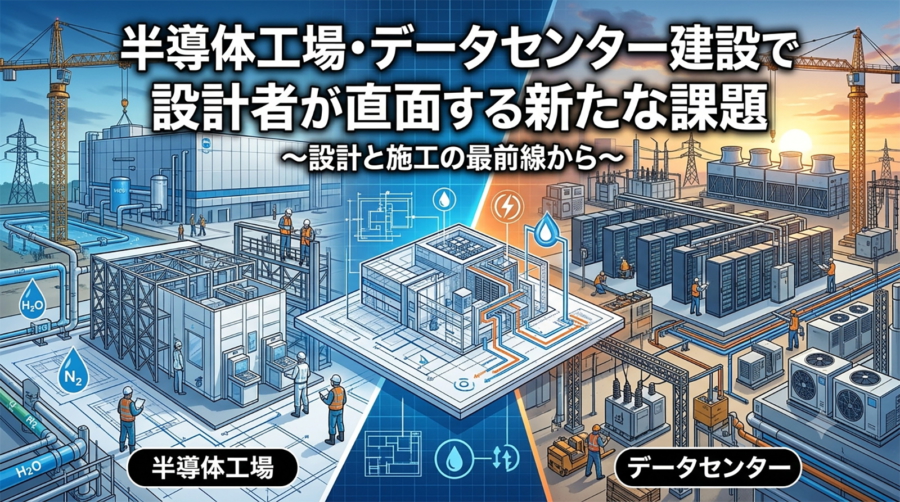 【半導体工場・データセンター建設で設計者が直面する新たな課題】